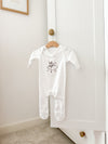 Personalised New Baby Bunny Rompersuit