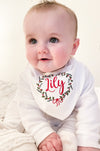 Personalised Embroidered Christmas Wreath Bib