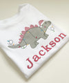 Personalised Christmas Dinosaur T-shirt