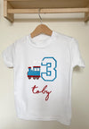 Personalised Embroidered Train T-Shirt