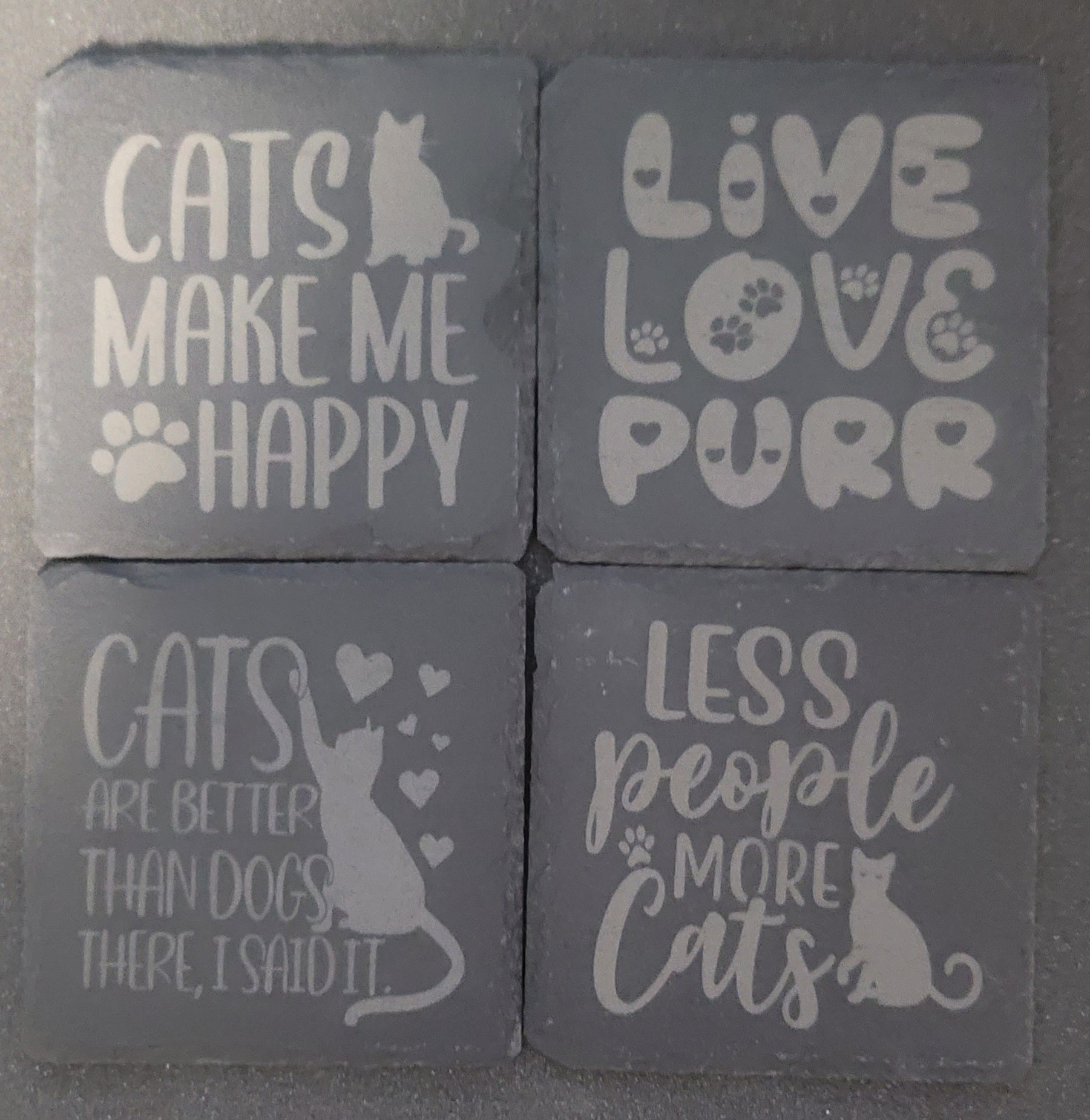 Set of 4x4 Cat coasters