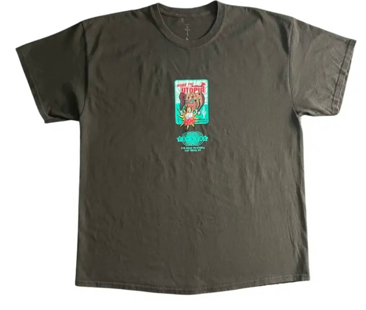 Travis Scott Las Vegas "Road to Utopia" 2022 Merch Joker Tee