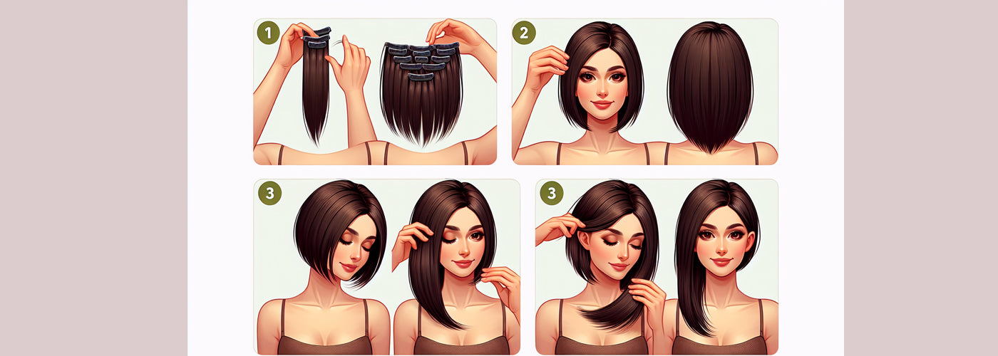 Step-by-step guide to applying clip-in hair extensions