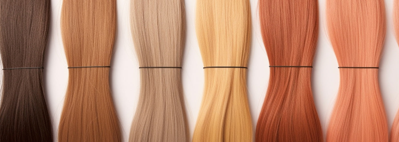 Pre-colored clip-in hair extensions