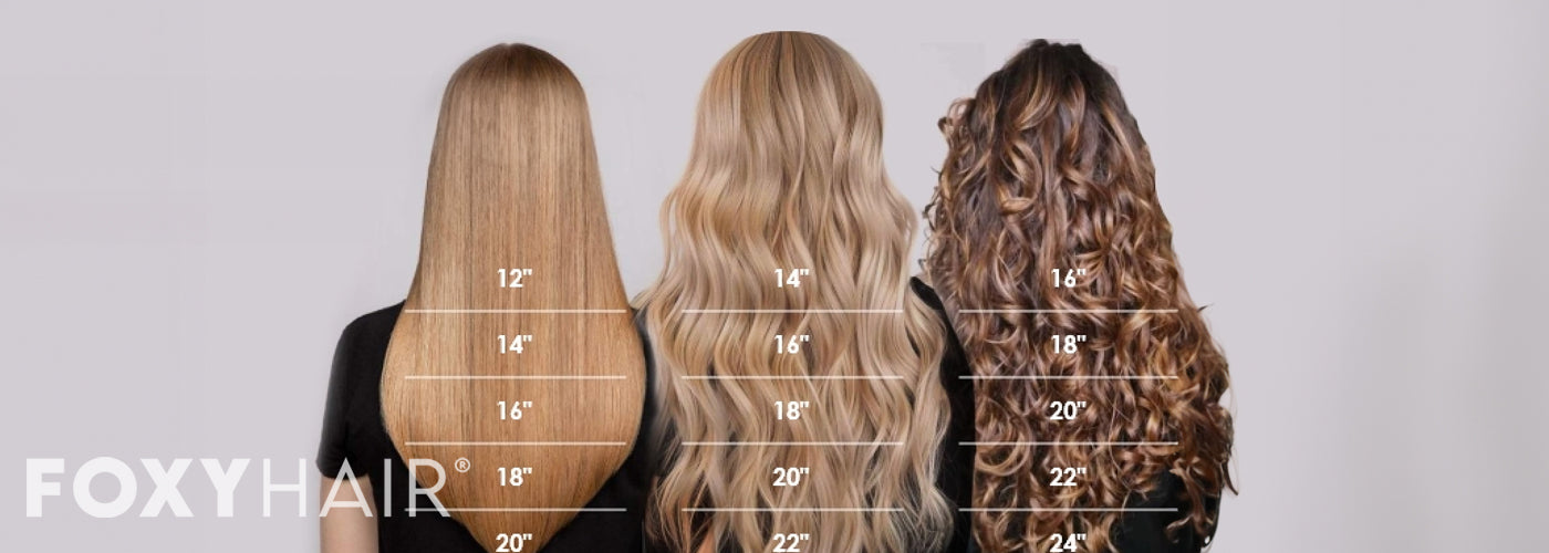 Women showing the different hair lengths
