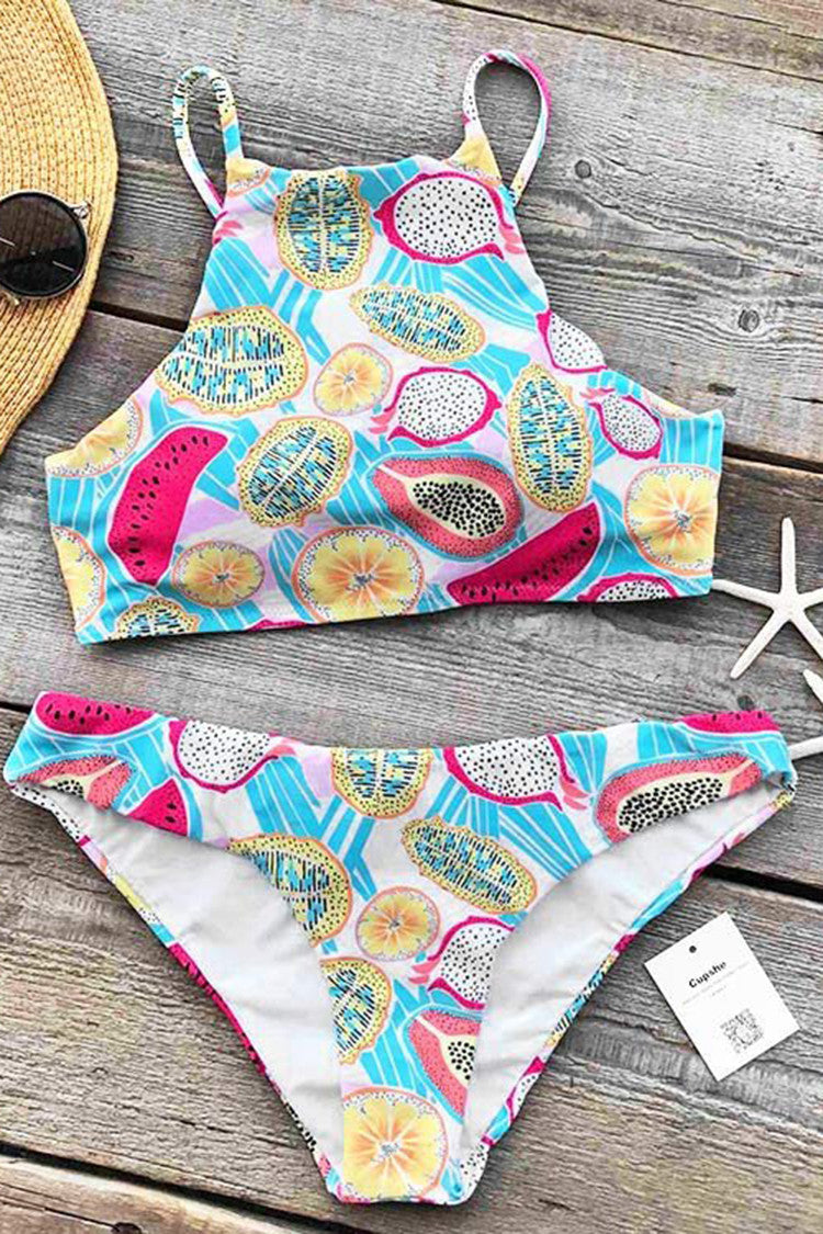 Cupshe Fruit Salad Print Bikini Set