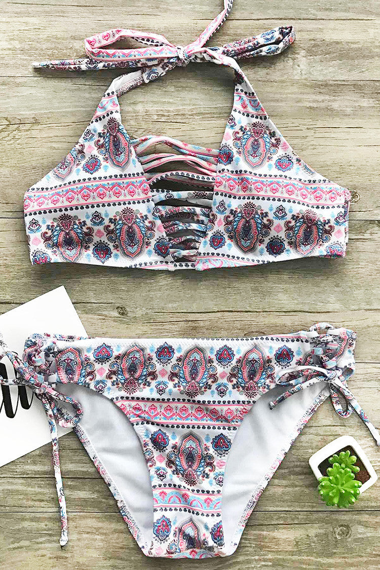 Pink Diamond Halter Bikini Set