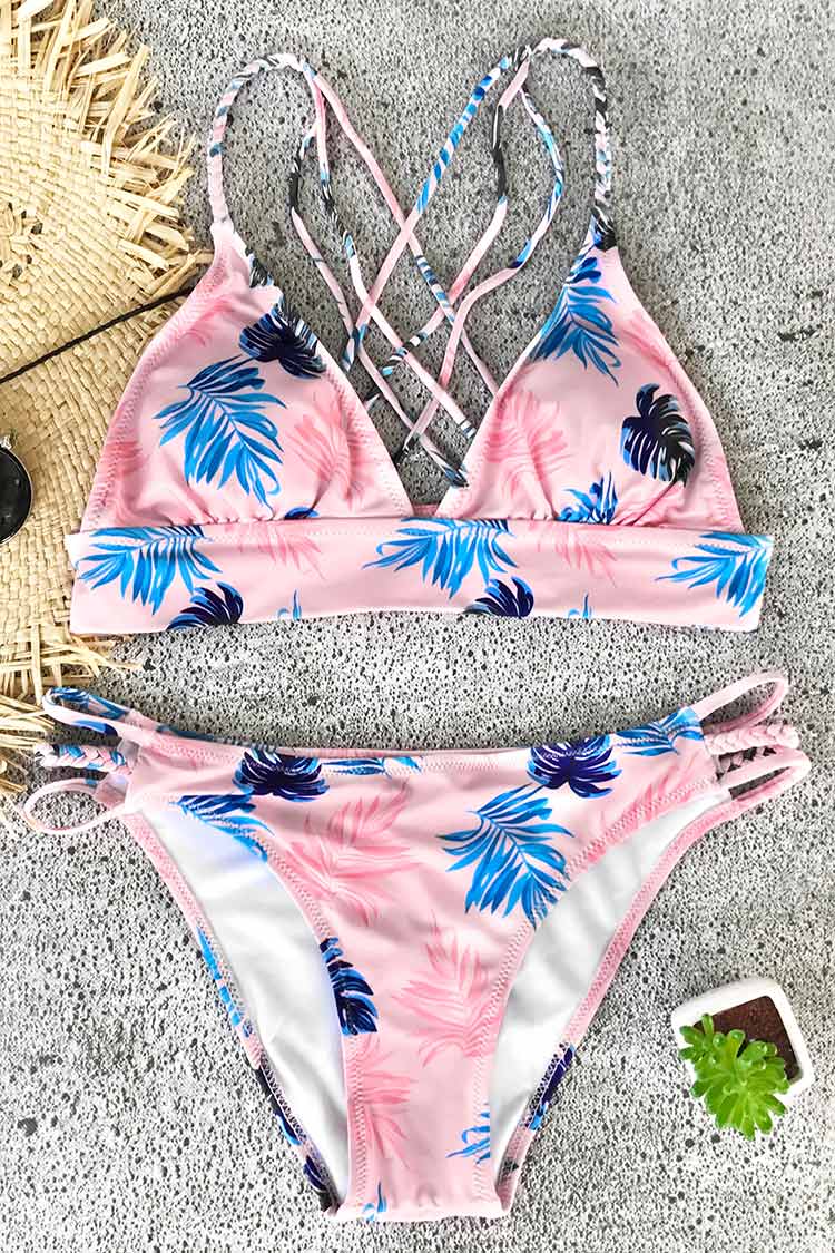 Cupshe Out Of Mind Leaves Bikini Set