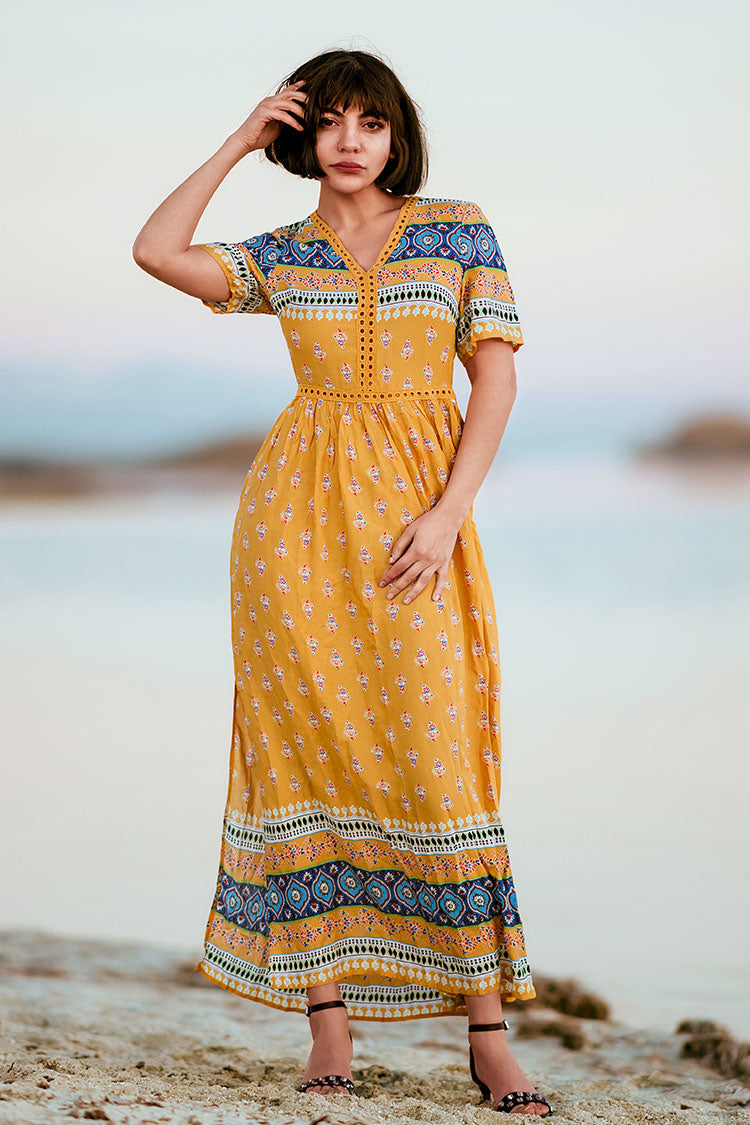 m and s yellow dress