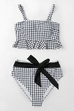 cupshe black and white gingham