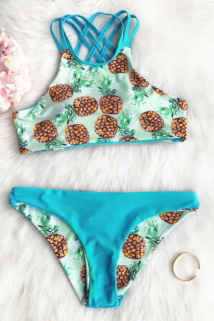 Cupshe Only Pineapple Tank Bikini Set