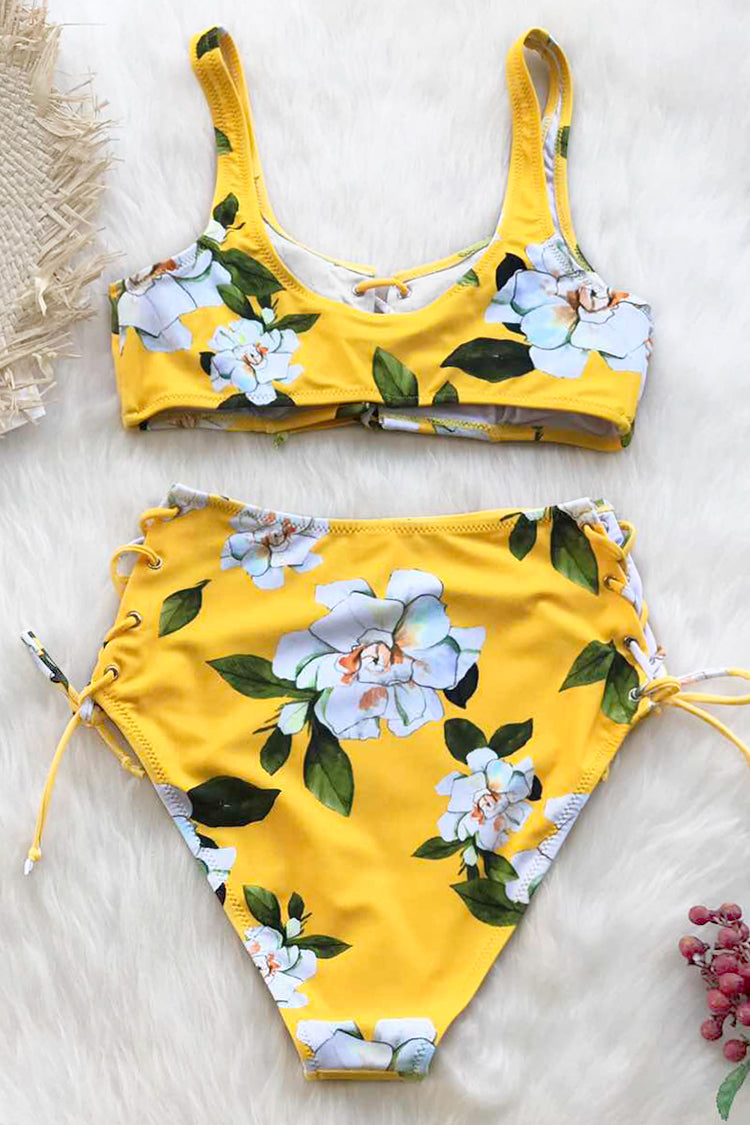 sunny floral bikini cupshe