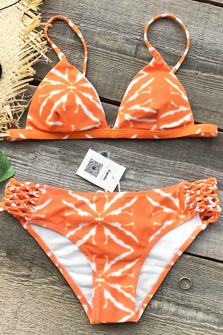 Orange Boom Tie-dyed Bikini Set
