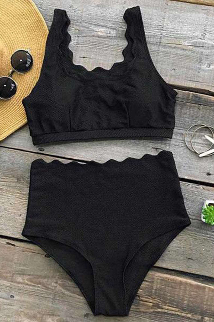 Seaside Tank High-waisted Bikini Set