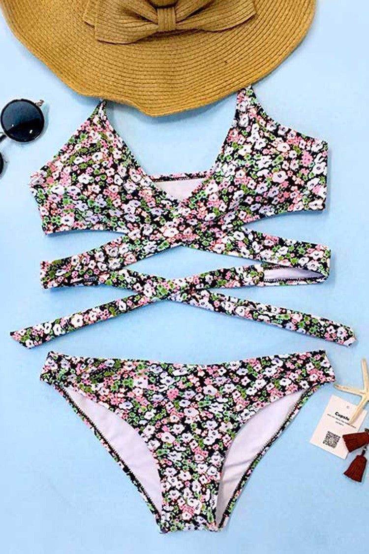 Cupshe Springlike Summer Floral Bikini Set