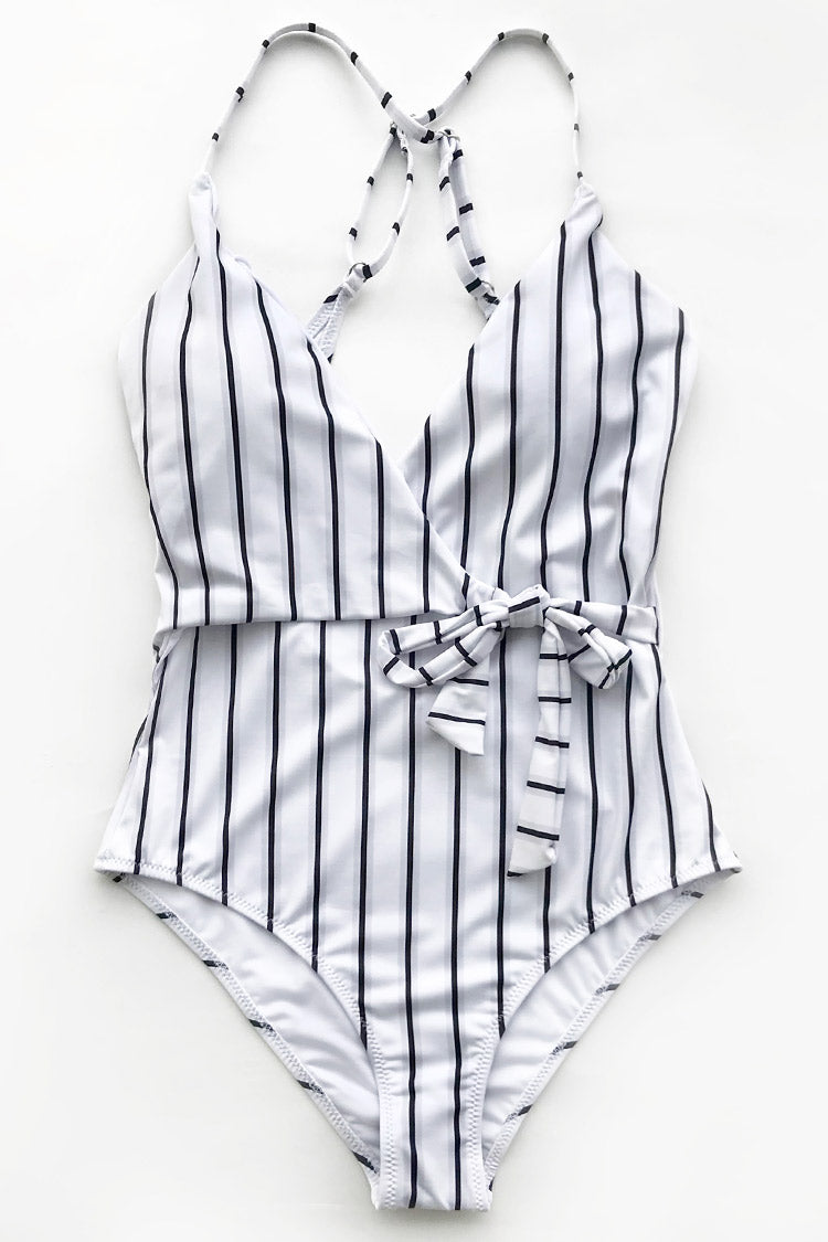 Cupshe Stay Young Stripe One-piece Swimsuit