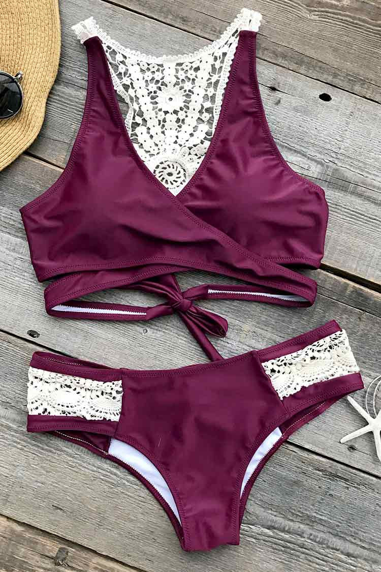 Cupshe Dazzling Sunshine Crochet Bikini Set