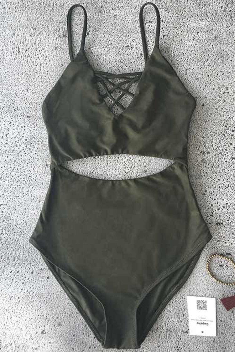 Spider Web One-piece Swimming Suit