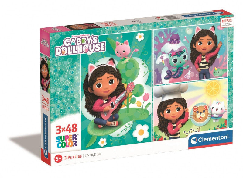 Puzzle 3 x  Koci Domek Gabi