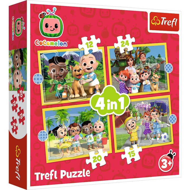 Puzzle 4w1 Cocomelon Poznaj bohaterów