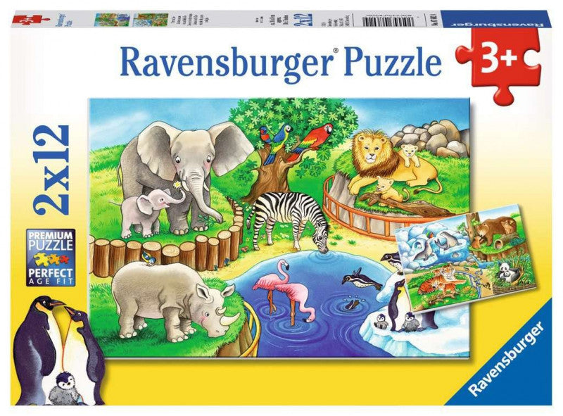 Puzzle 2x Zwierzęta w zoo