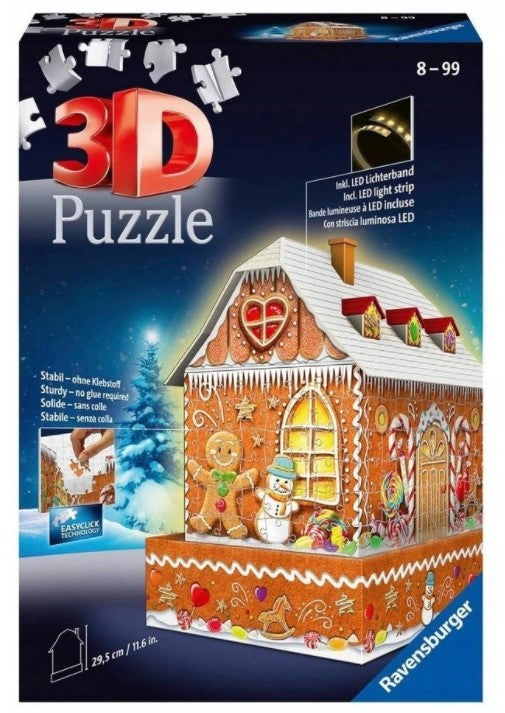 3D Budynki nocą Piernikawa Chatka