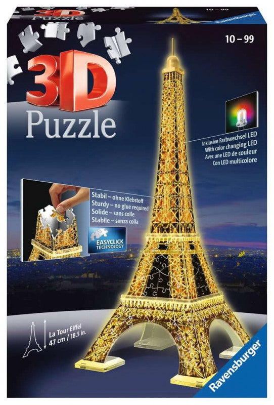 3D Wieża Eiffla Nocą