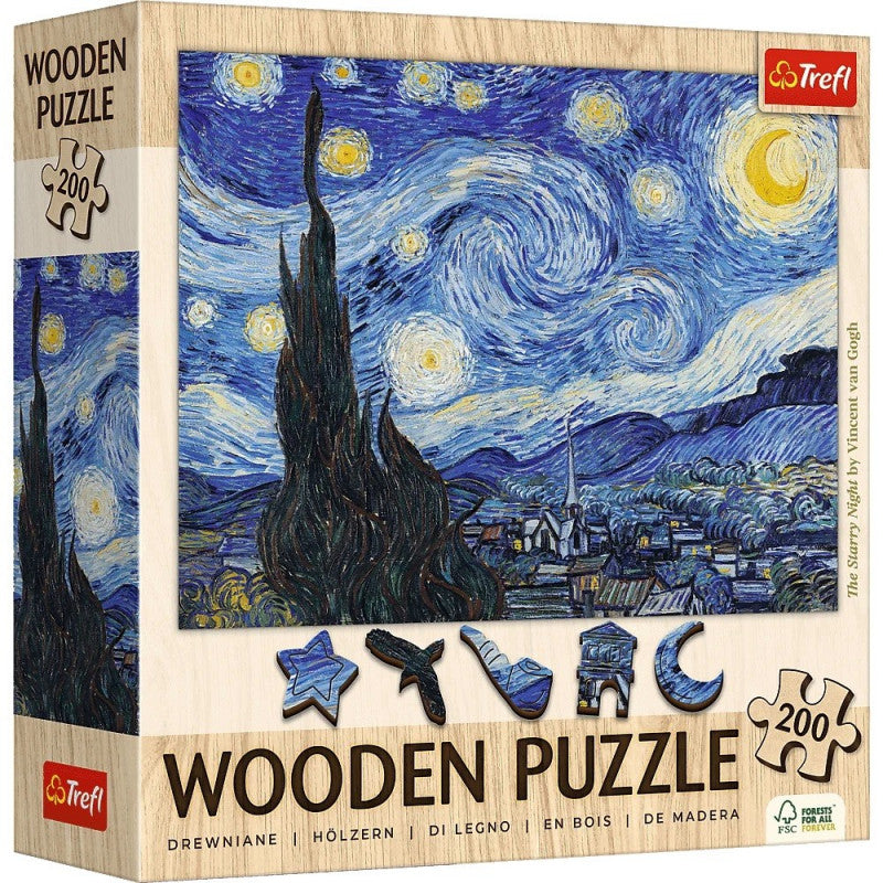 Puzzle drewniane  Gwiaździsta Noc Vincent van Gogh