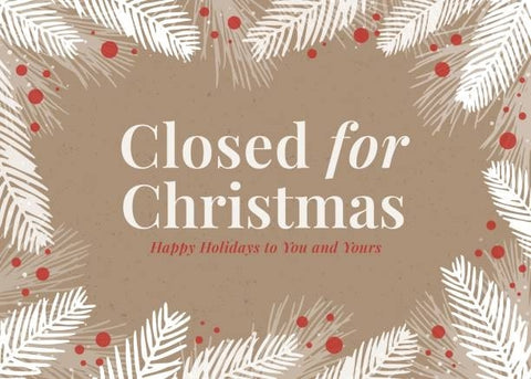 closed for christmas holiday