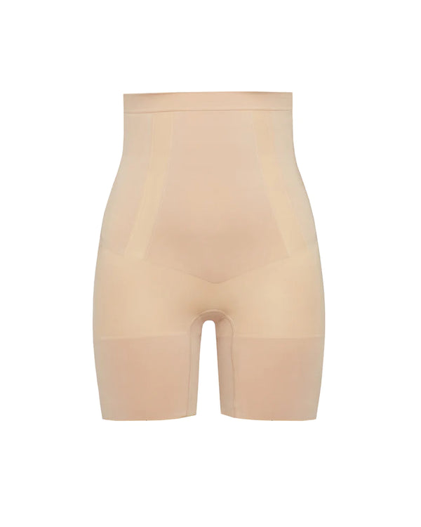 Suit Your Fancy Strapless Cupped Mid-Thigh Bodysuit Champagne Beige