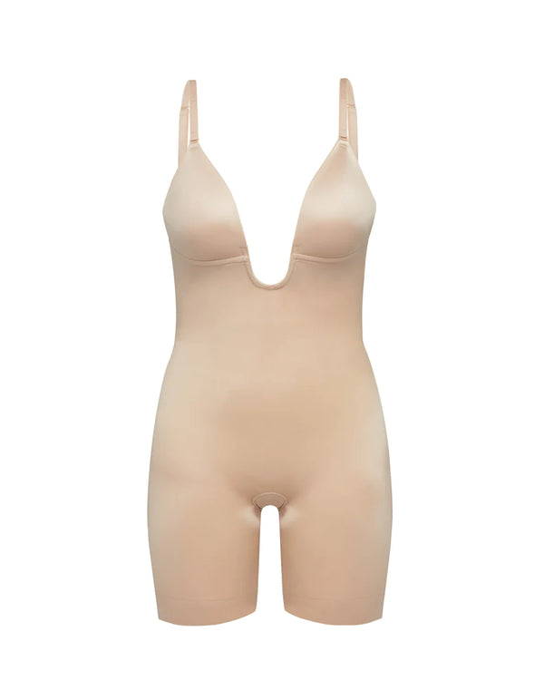 SPANX Suit Your Fancy Strapless Cupped Mid- Thigh Bodysuit for