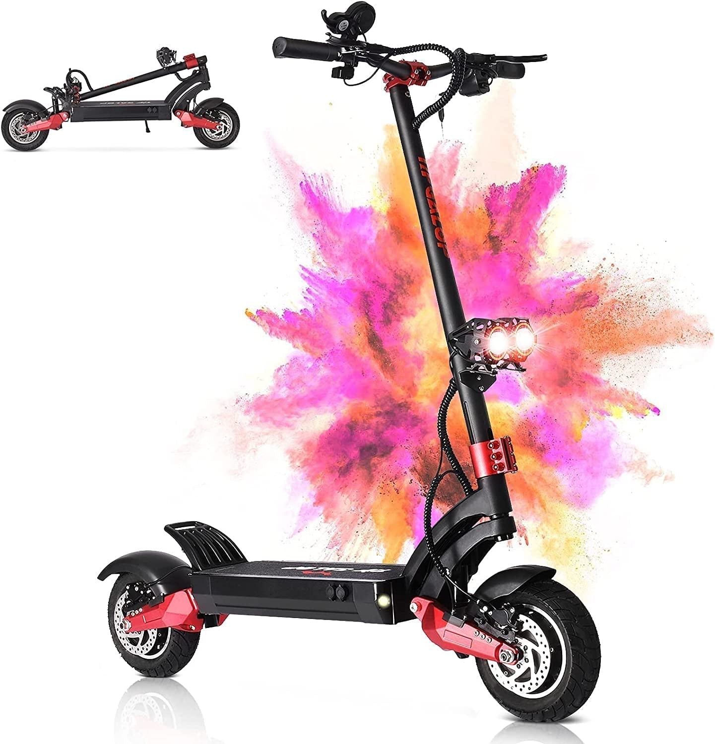  JOYOR S10-S Electric Scooter for Adults Dual 1000W Motor Fast  Scooter 37 Mph & 53 Miles Long Range 265 Lbs 10 Tires Hydraulic Brake  Off-Road Escooter for Beginners : Sports