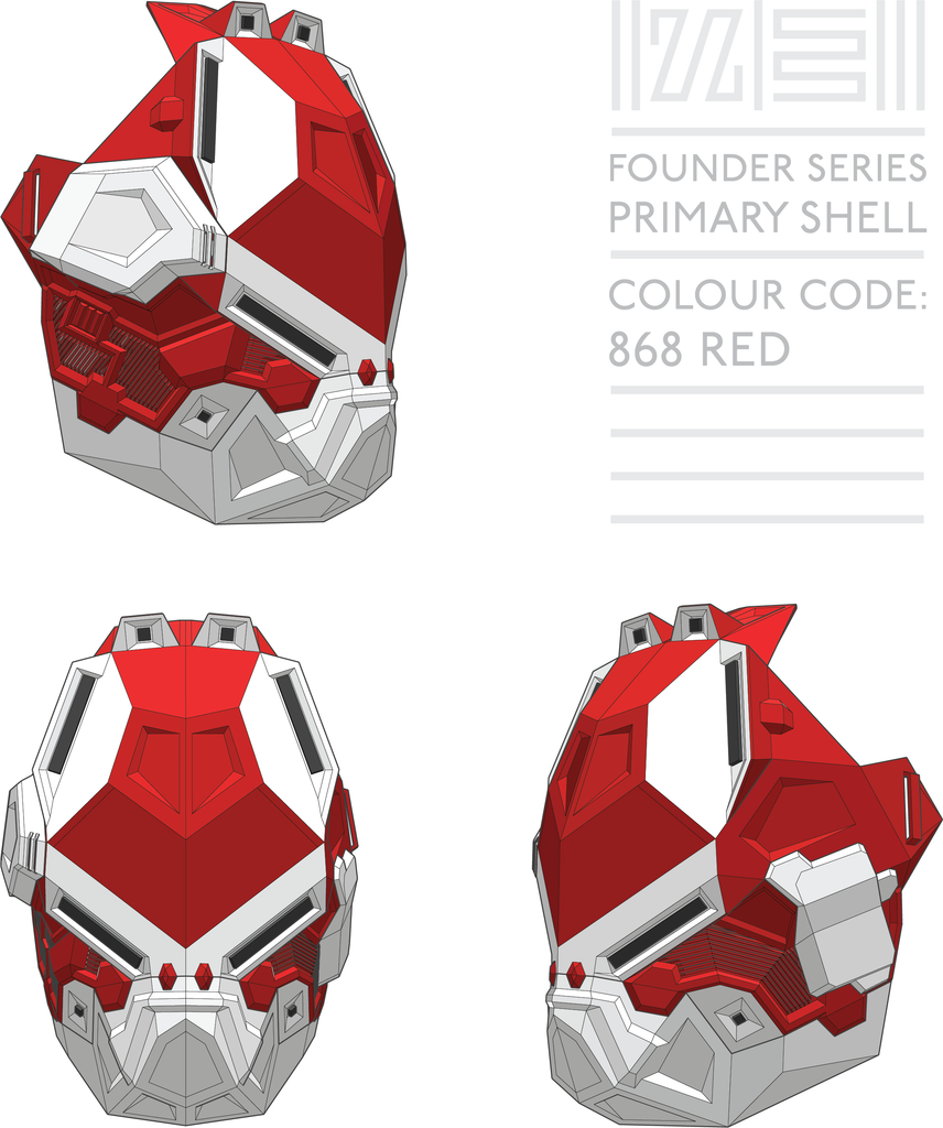 Primary shell in red