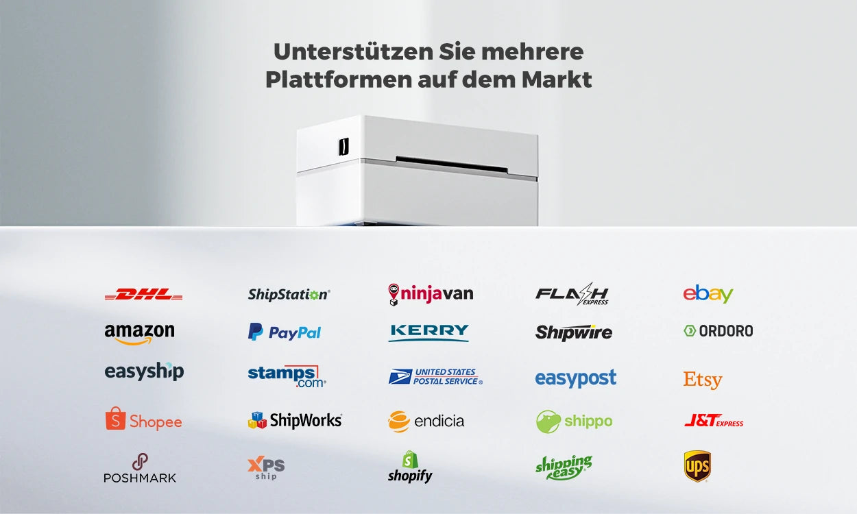 Der P130B ist mit zahlreichen E-Commerce- und Versandplattformen kompatibel, was ihn zum idealen Partner für Onlinehändler macht.