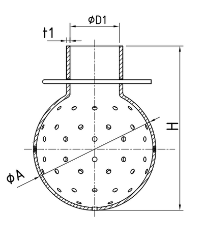 CIP Spray Ball / Spray Nozzle Drawing