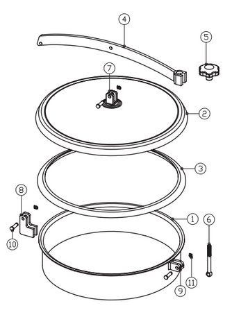 EAGLE™ Non-Pressure Hygienic Manway 7011 Parts