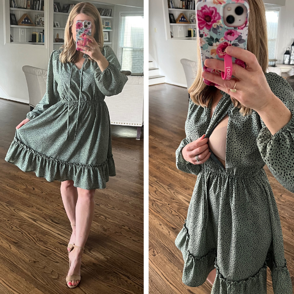 nursing dress with long sleeves