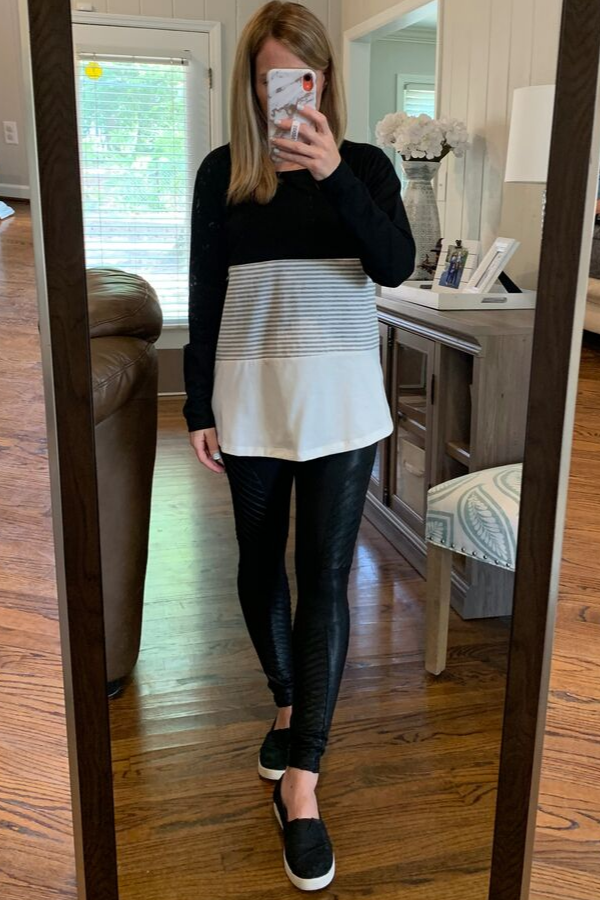 Long Sleeve 3 block nursing top