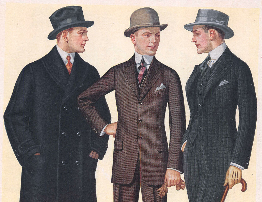 Young Men's Suits National Cloak Suit Company Antique Art Deco Adverti ...