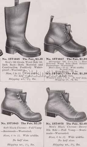 sears black work boots