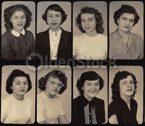 American Girls High School Class Picture Vintage 1950s Teenage