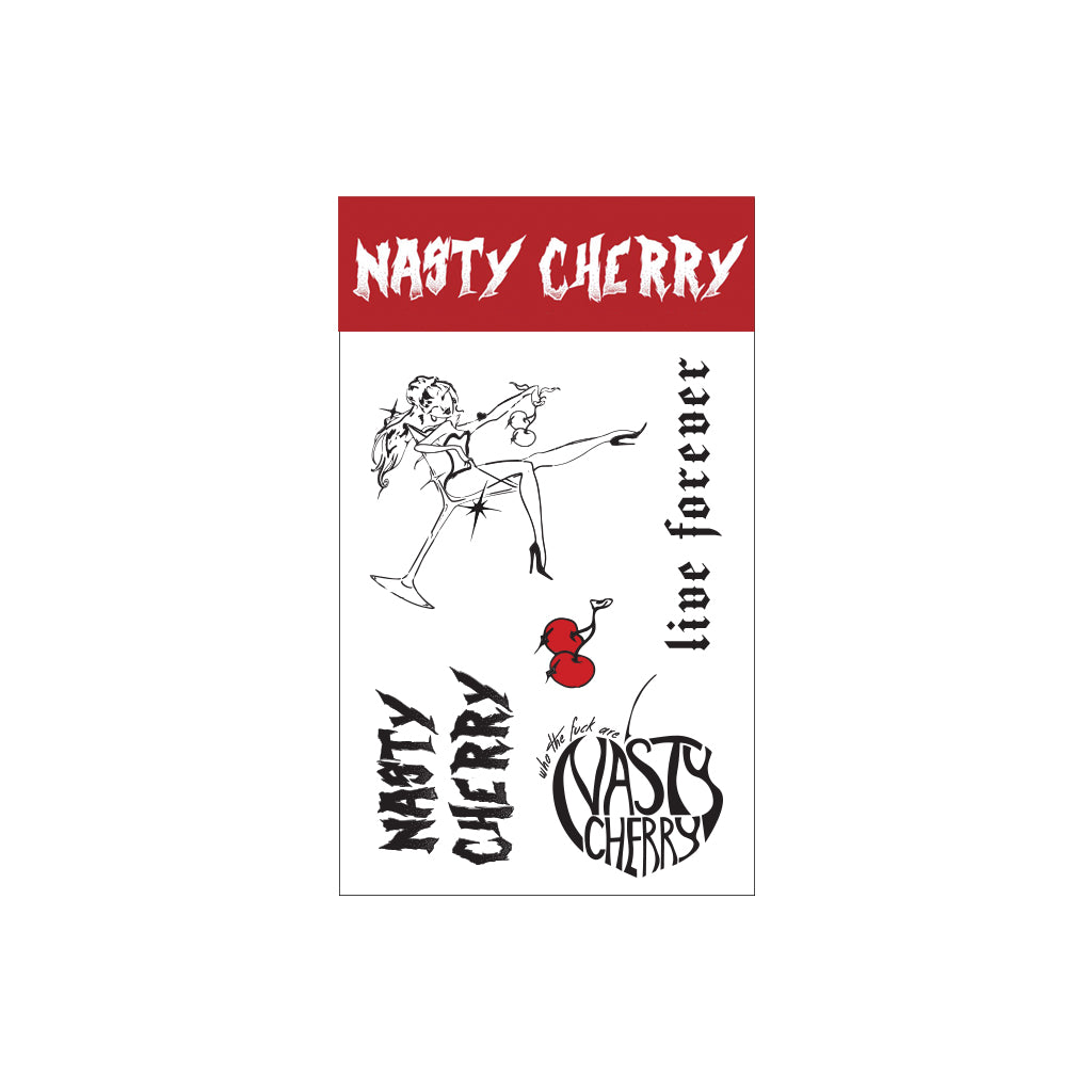 Nasty Cherry Temporary Tattoo Set Nasty Cherry Warner Music