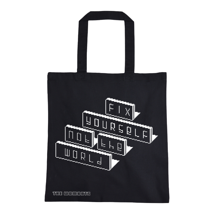 Fix Yourself, Not The World Black Tote – Warner Music Australia Store