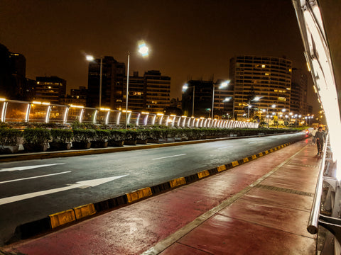 Villena Rey Bridge at Night - Miraflores Bridge at Night