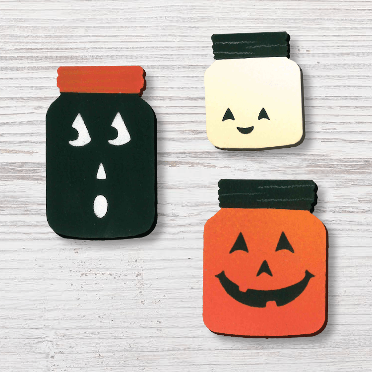 Halloween Canning Jars Magnet Set