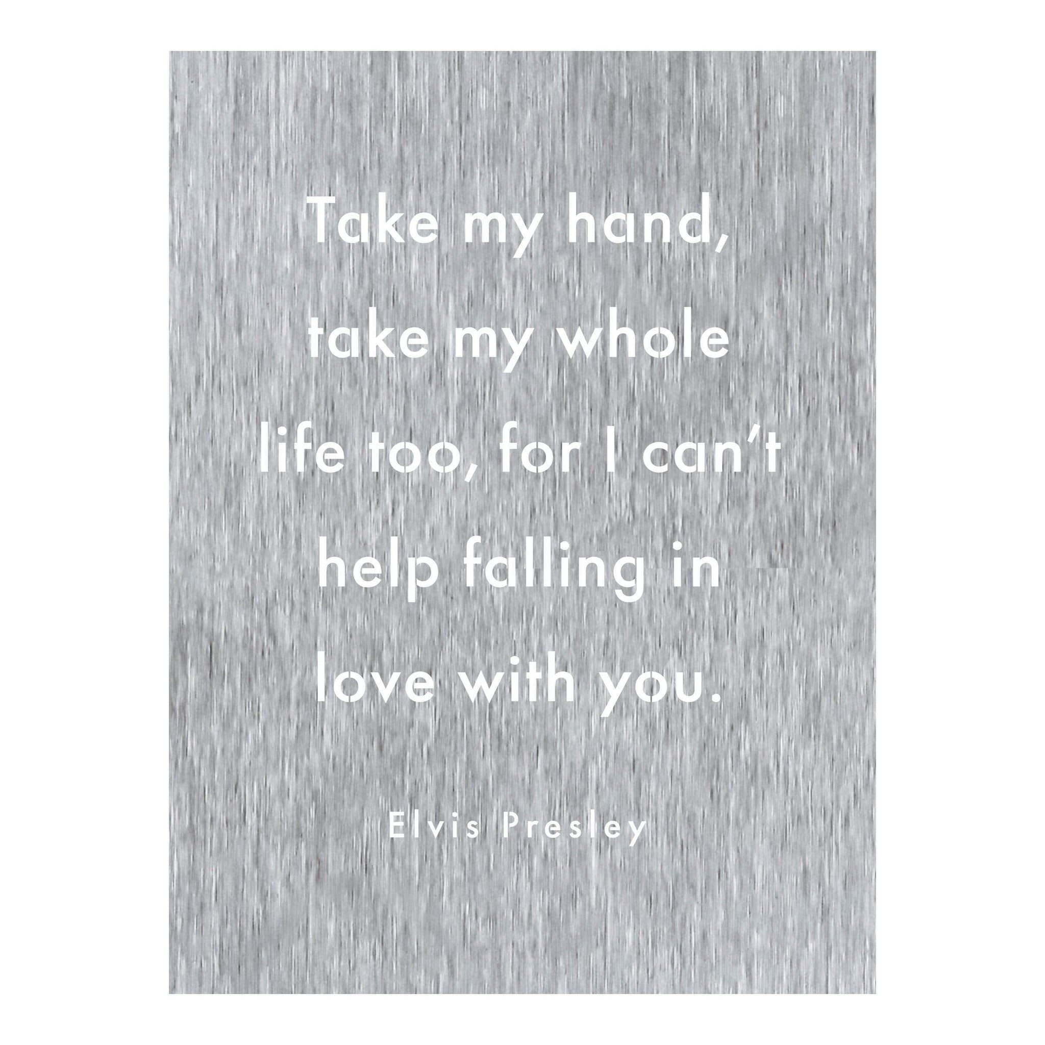 Take My Hand Decorative Wall Sign Sticks And Steel