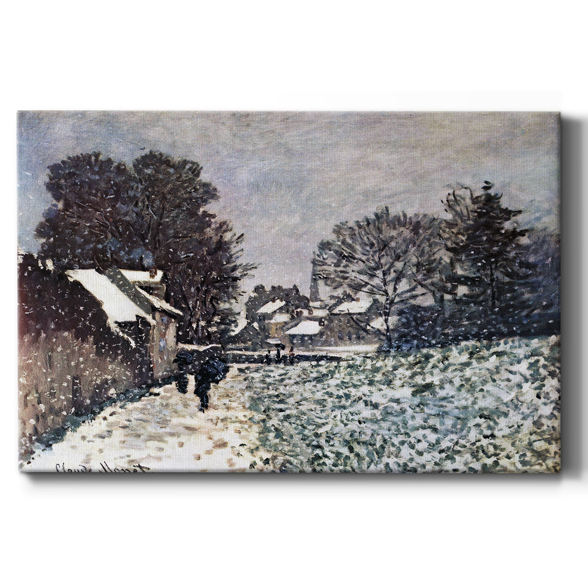Snow at Argenteuil by Monet - Gallery Wrapped Canvas