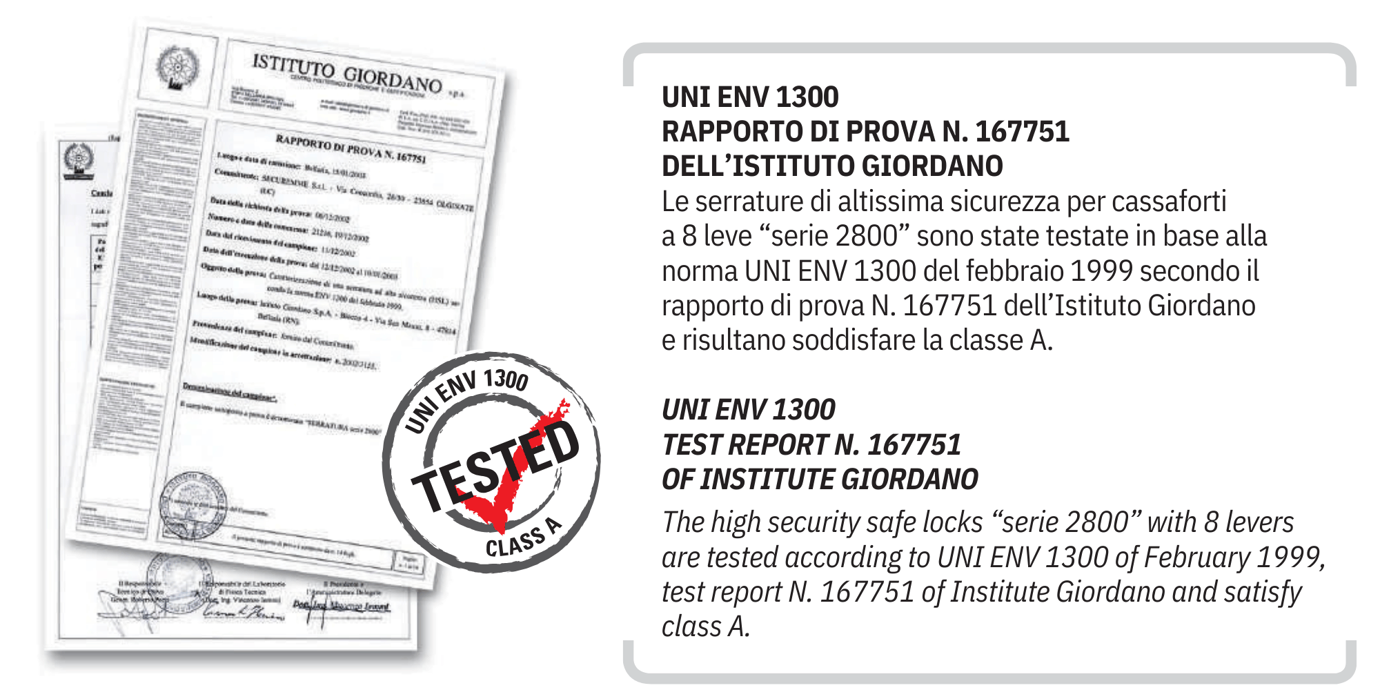 Immagine Certificazione UNI ENV 1300