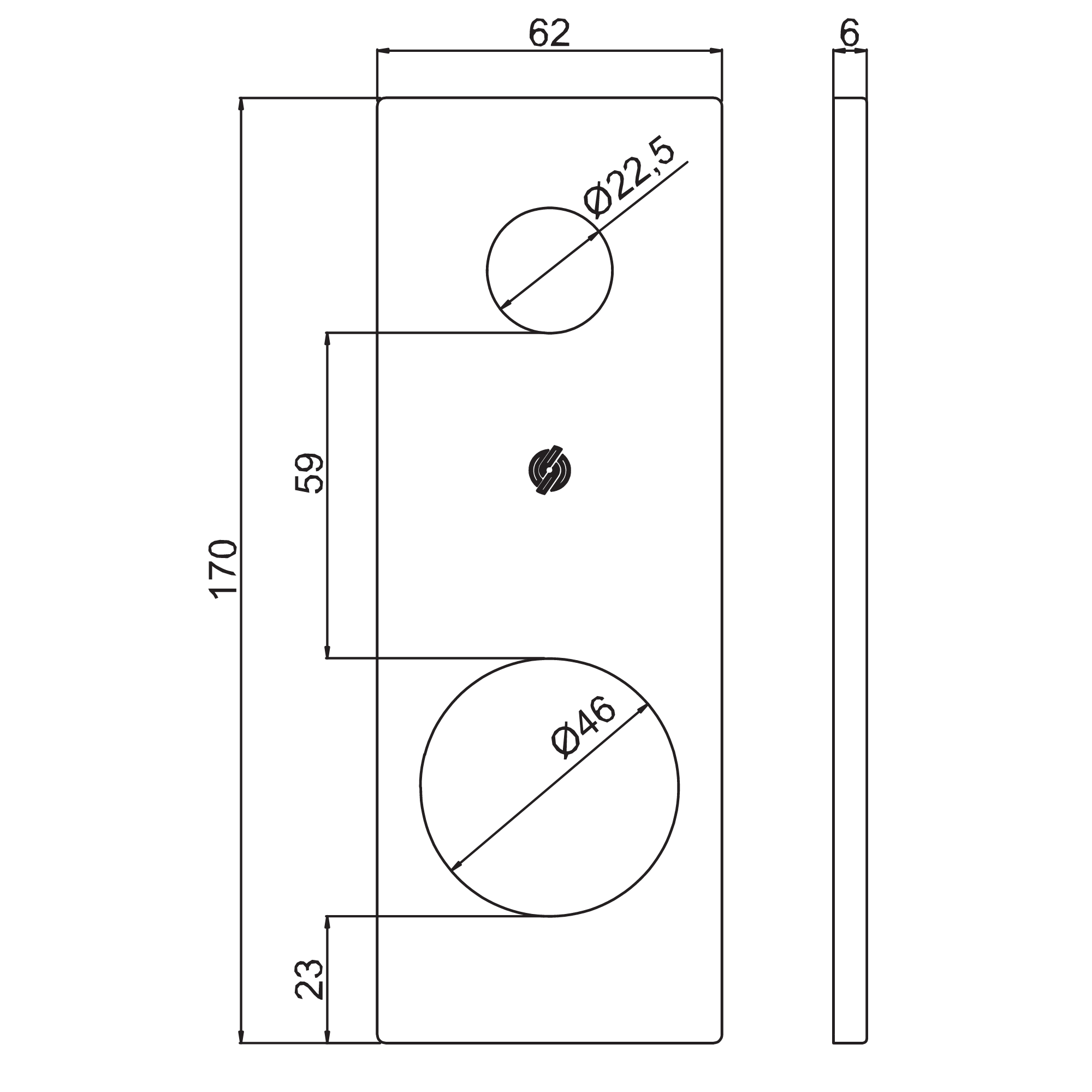 Scheda Tecnica Kit placca serie 4556 QUADRA