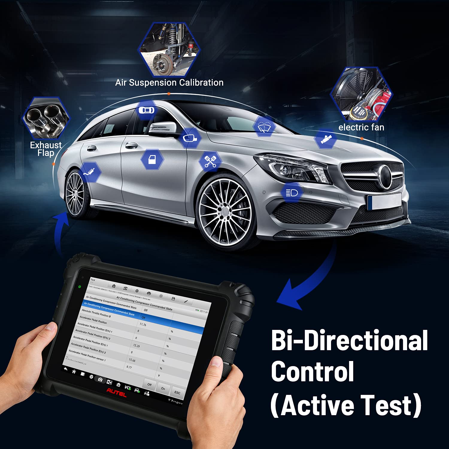 Autel MaxiCOM Ultra Lite S Automotive OBD2 Bi-directional Control/ Component Test Diagnostic Scanner